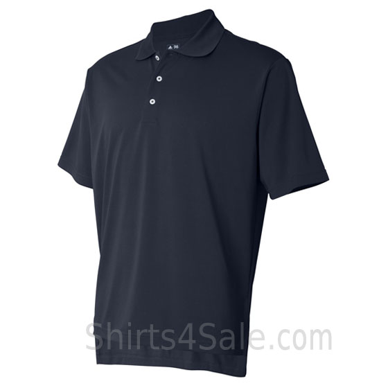 adidas navy golf polo side view