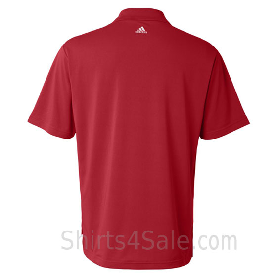 adidas red golf polo back view