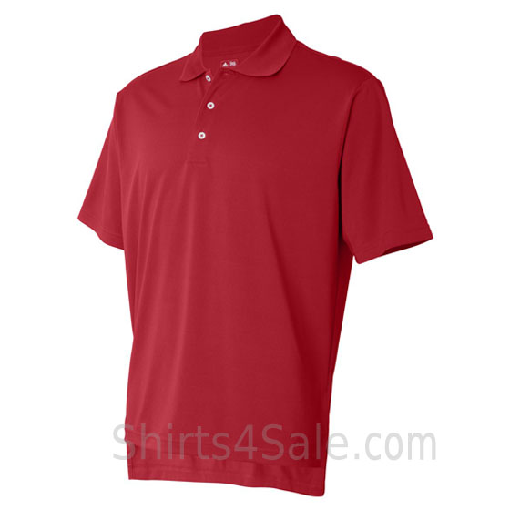 adidas red golf polo side view