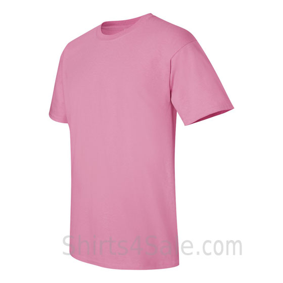 azalea pink cotton mens t shirt side view