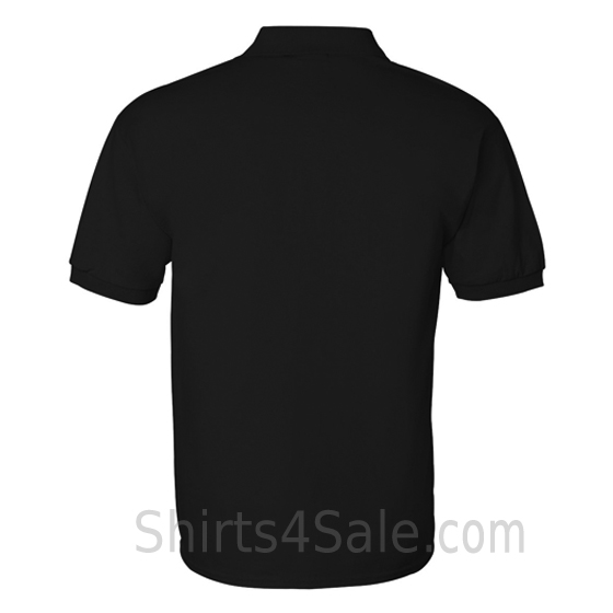 black ultra cotton jersey mens sport polo shirt back