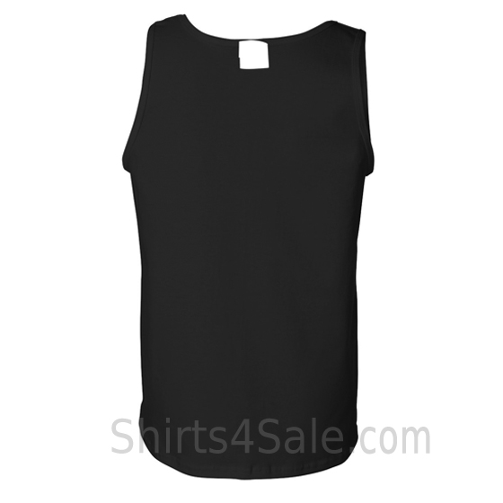 black ultra cotton men's tank top back view