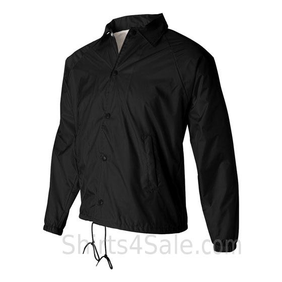black water resistant coach's jacket