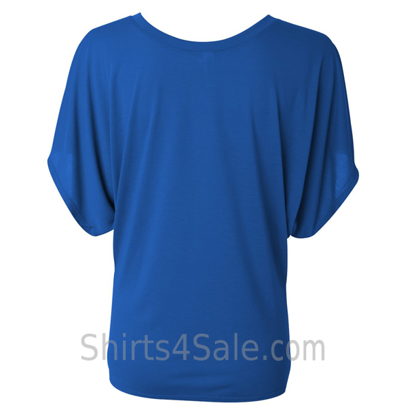 Blue Women's Dolman Draped Shirt back view