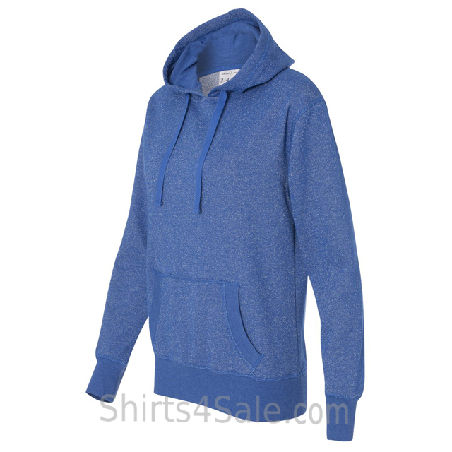 Ladies' Glitter French Terry Hooded Pullover side view