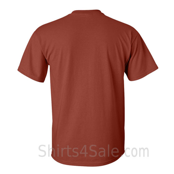 bronze cotton mens t shirt back view