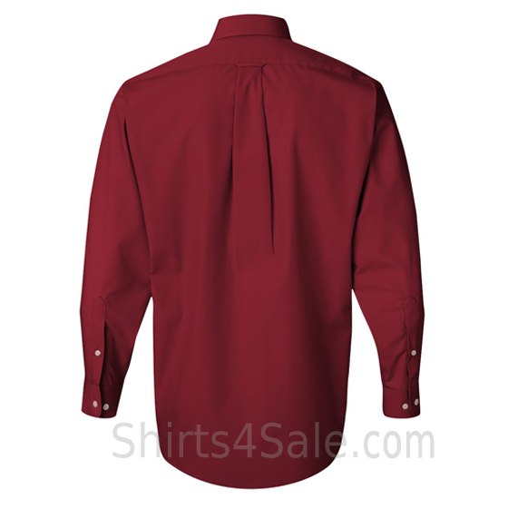 cardinal silky poplin collared shirt back view
