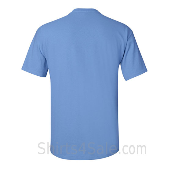 carolina blue cotton mens t shirt back view