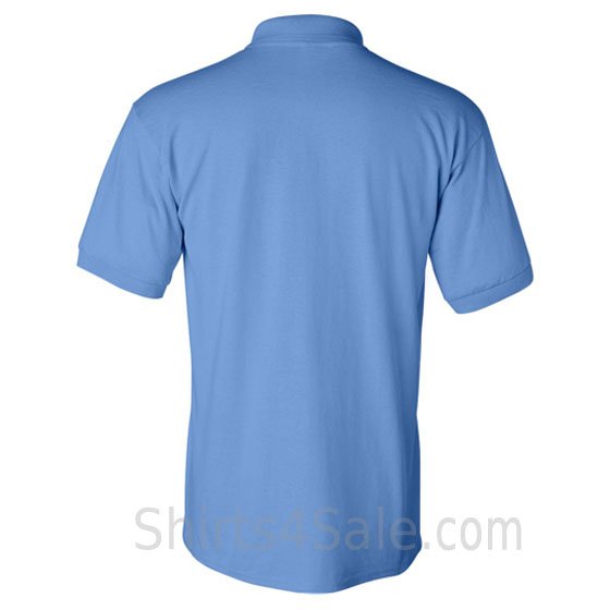carolina blue dry blend jersey mens sport polo shirt back view