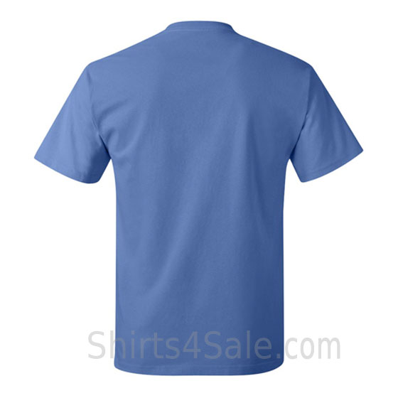 carolina blue neck tag-free men's t shirt back view