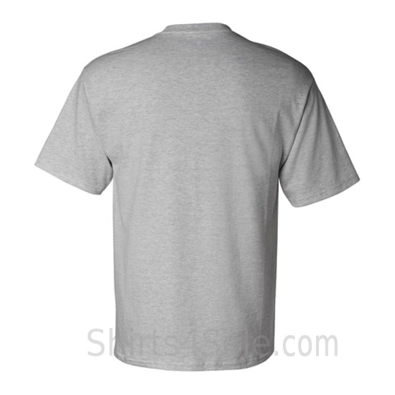 champion light gray short sleeve tagless men's tee shirt back view