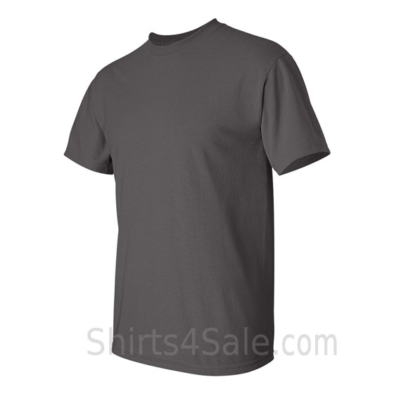 charcoal cotton mens t shirt side view