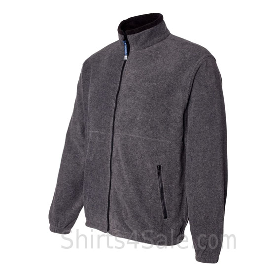 Charcoal Fleece Jacket side view
