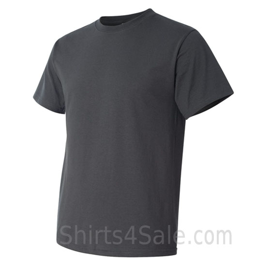 charcoal heavyweight durable fabric mens tshirt side view