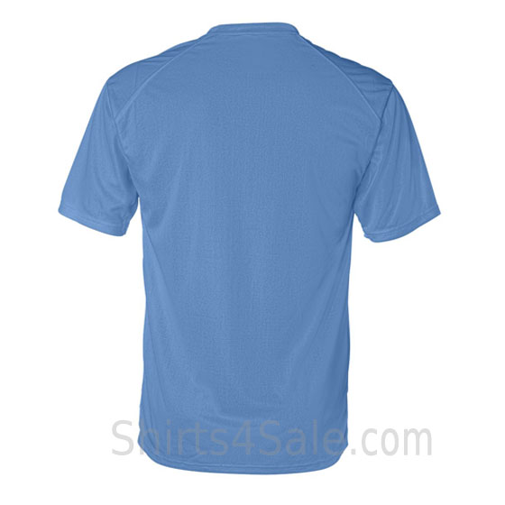 columbia blue t-shirt with sport shoulders back view