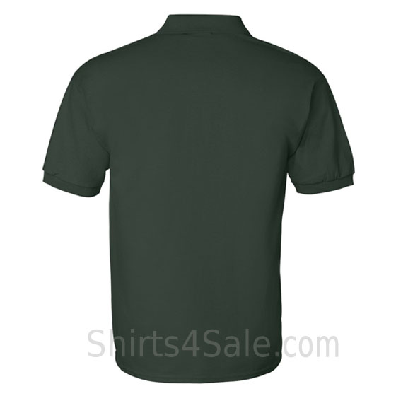 dark green ultra cotton jersey mens sport polo shirt back