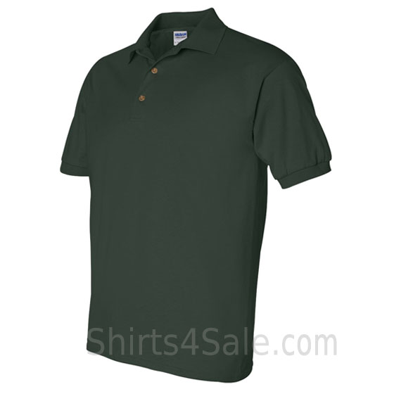 dark green ultra cotton jersey mens sport polo shirt side