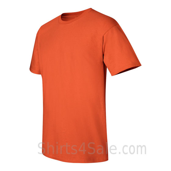 dark orange cotton mens t shirt side view