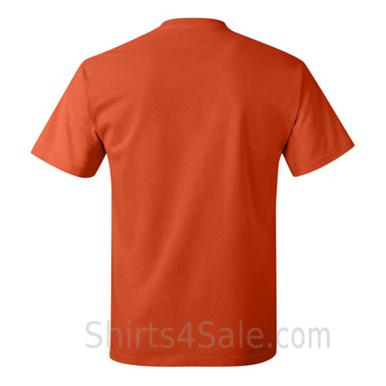 dark orange neck tag-free men's t shirt back view