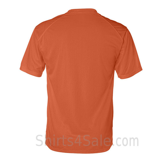 dark orange t-shirt with sport shoulders back view