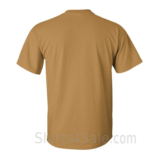 gold cotton mens t shirt back view