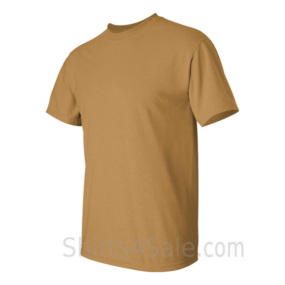 gold cotton mens t shirt side view