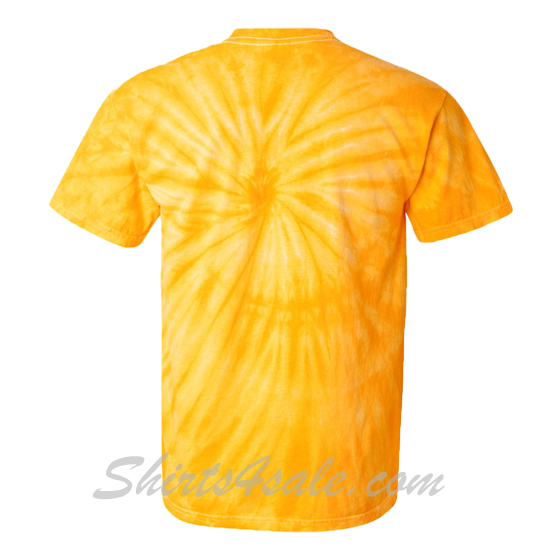 Gold Yellow Cyclone Pinwheel Short Sleeve T-Shirt back view