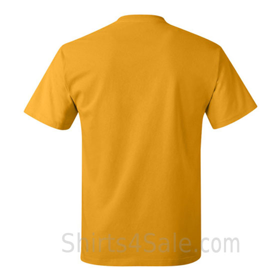 gold yellow neck tag-free men's t shirt back view