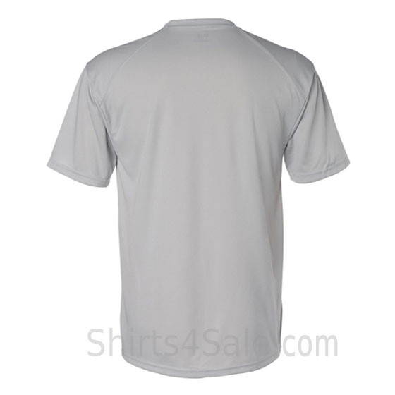 gray t-shirt with sport shoulders back view