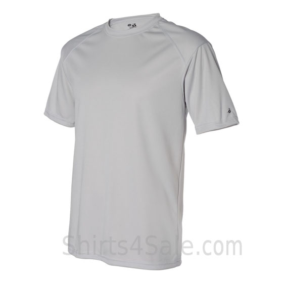 gray t-shirt with sport shoulders side view