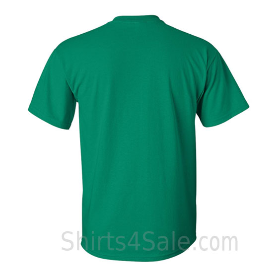green cotton mens t shirt back view
