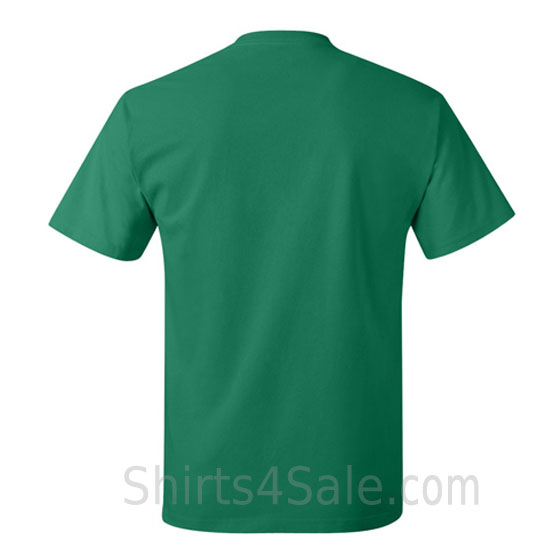 green neck tag-free men's t shirt back view