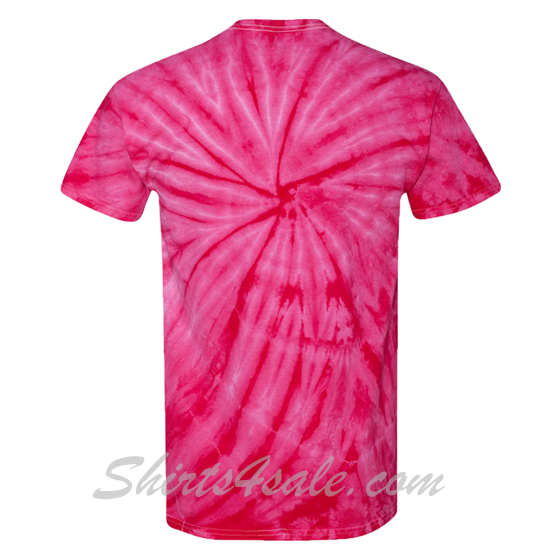Hot Pink Cyclone Pinwheel Short Sleeve T-Shirt back view
