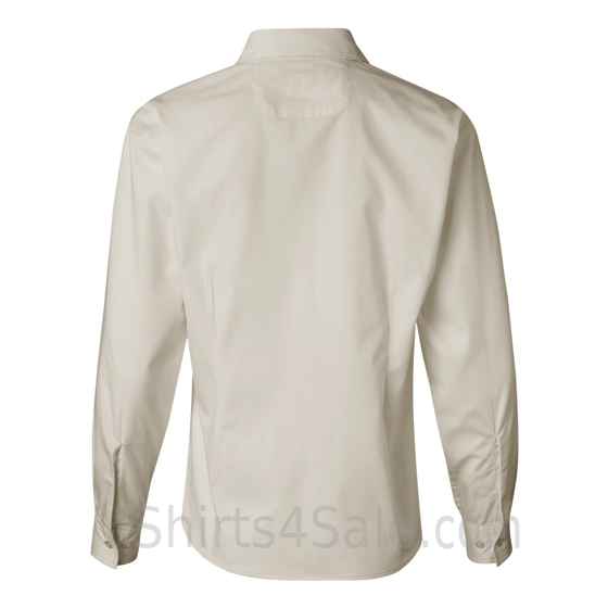 Ivory Stain Resistant Women's Dress Shirt back view