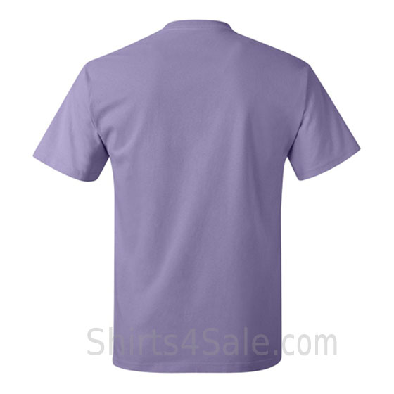 lavender neck tag-free men's t shirt back view