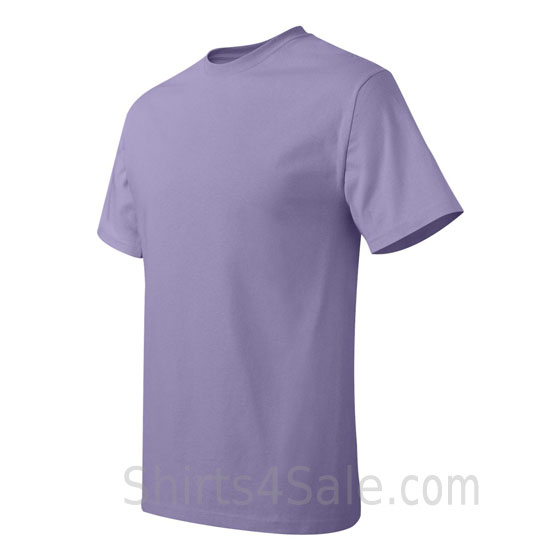 lavender neck tag-free men's t shirt side view