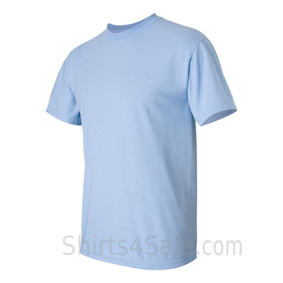light blue cotton mens t shirt side view