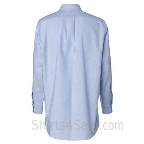 light blue long sleeve Oxford dress shirt back view
