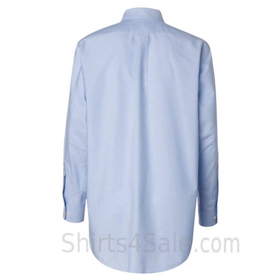 light blue pinpoint oxford dress shirt back view