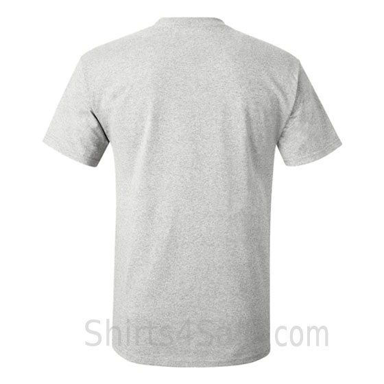 light gray neck tag-free men's t shirt back view