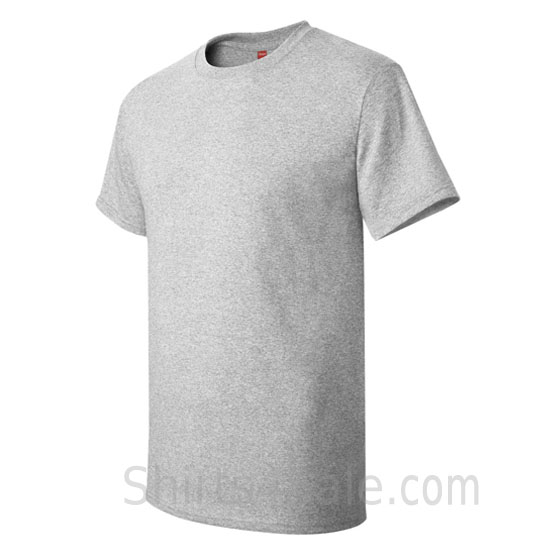 light gray neck tag-free men's t shirt side view