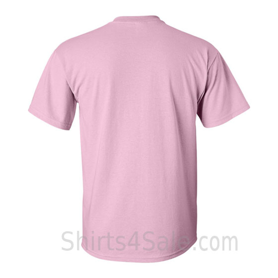 light pink cotton mens t shirt back view