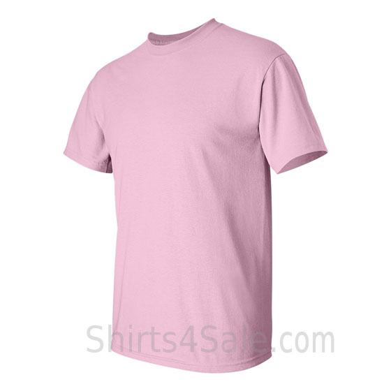 light pink cotton mens t shirt side view