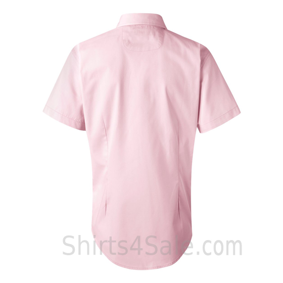 White Women's Stain Resistant Short Sleeve Shirt back view