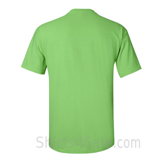 lime green cotton mens t shirt back view