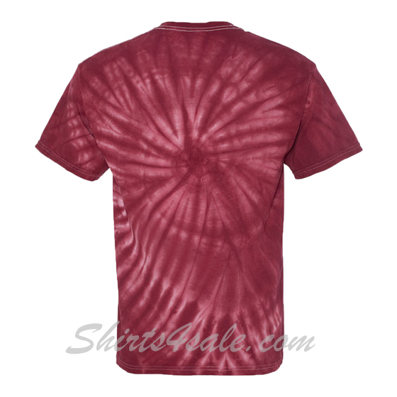 Maroon Cyclone Pinwheel Short Sleeve T-Shirt back view