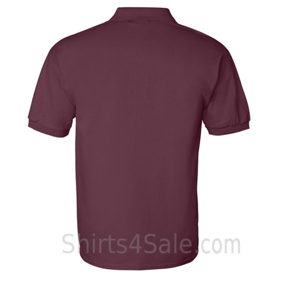 maroon ultra cotton jersey mens sport polo shirt back
