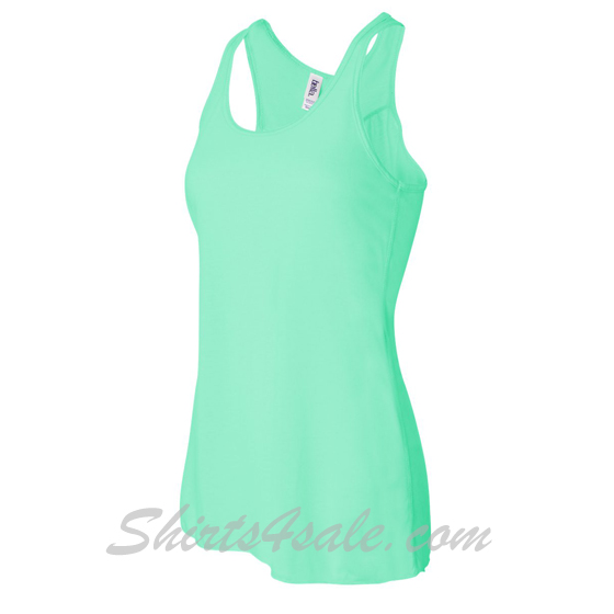 Mint Ladies' Flowy Racerback Tank side view