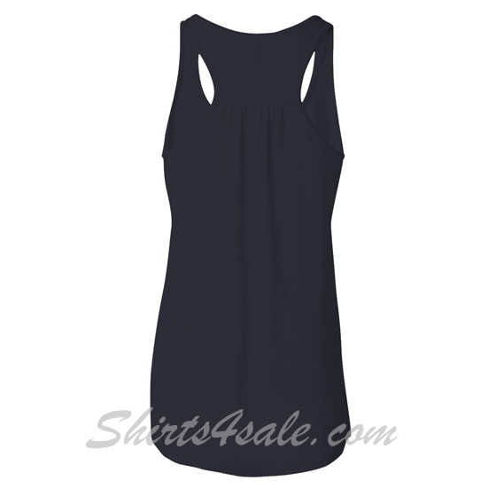 Navy Ladies' Flowy Racerback Tank back view