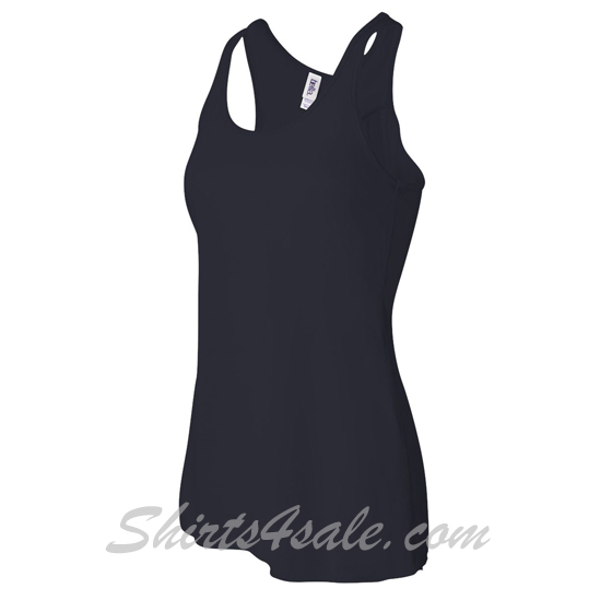 Navy Ladies' Flowy Racerback Tank side view